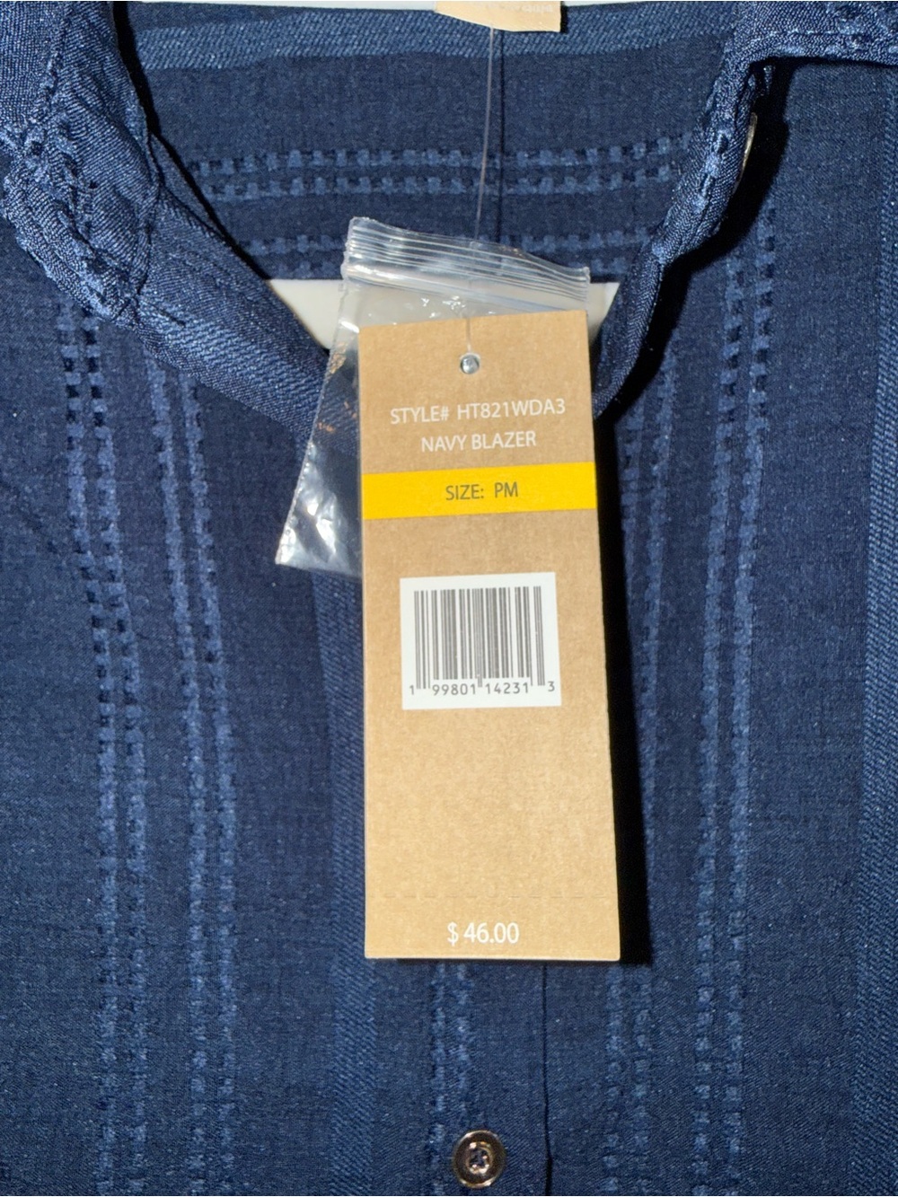 Hope & Harlow Navy Short-Sleeve Button-Down Shirt - Picture 5 of 6